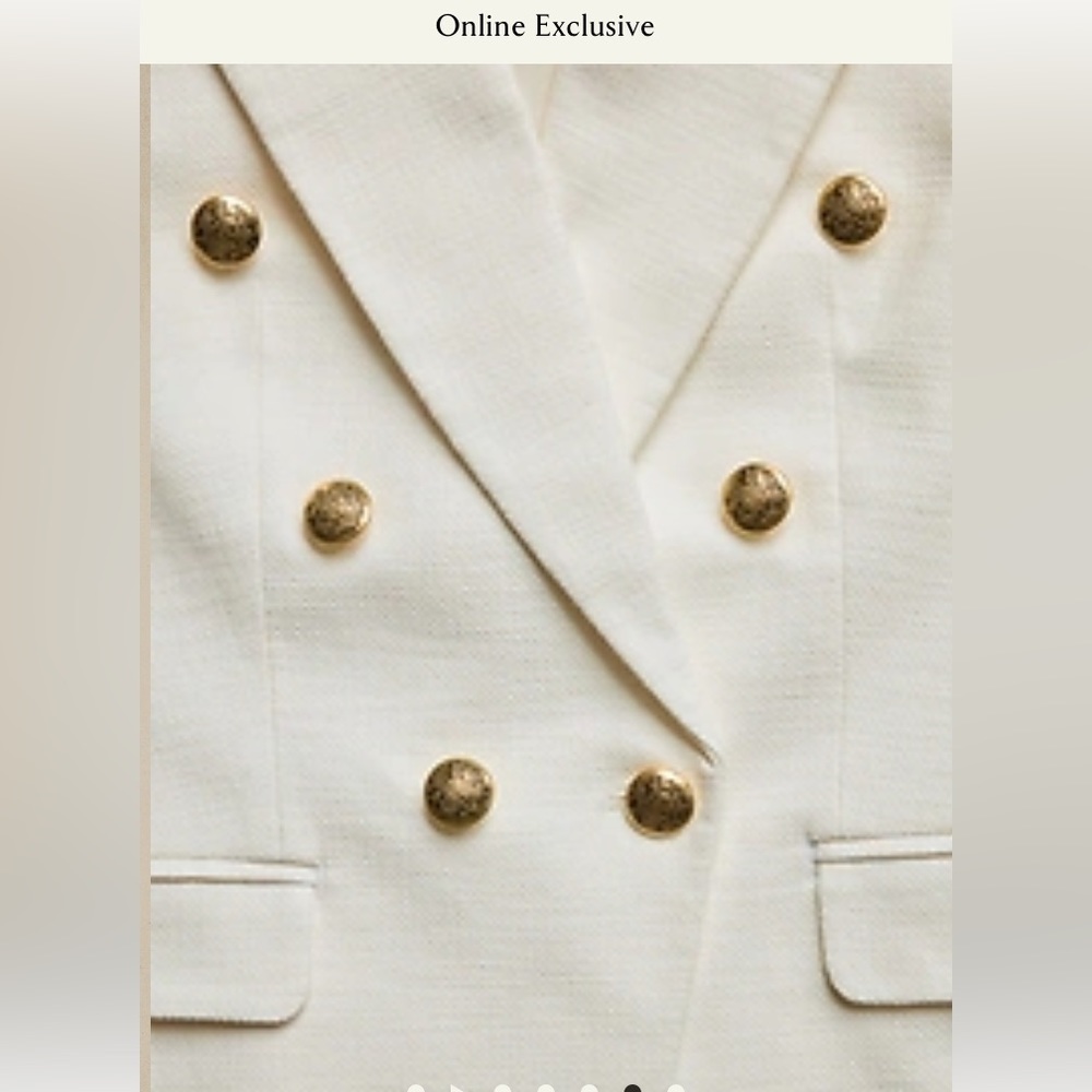✨✨NWT Banana Republic Limited Edition Cotton Captain’s Blazer - Picture 8 of 9